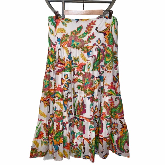 Lauren Ralph Lauren Dresses & Skirts - Lauren Ralph Lauren Floral Tiered Cotton Skirt
